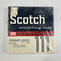 Scotch 111 Magnetic Recording Tape 1/4 x 600 FT 5 Inch 3M Vintage NOS Sealed