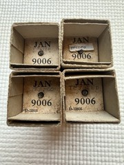 Vintage JAN 9006 Vacuum Tubes Lot of 4 CKR US Army Navy Tested Stromberg Carlson