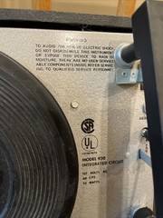 Hamilton Electronics Model 930 Record Player Classroom Turntable Works Tested