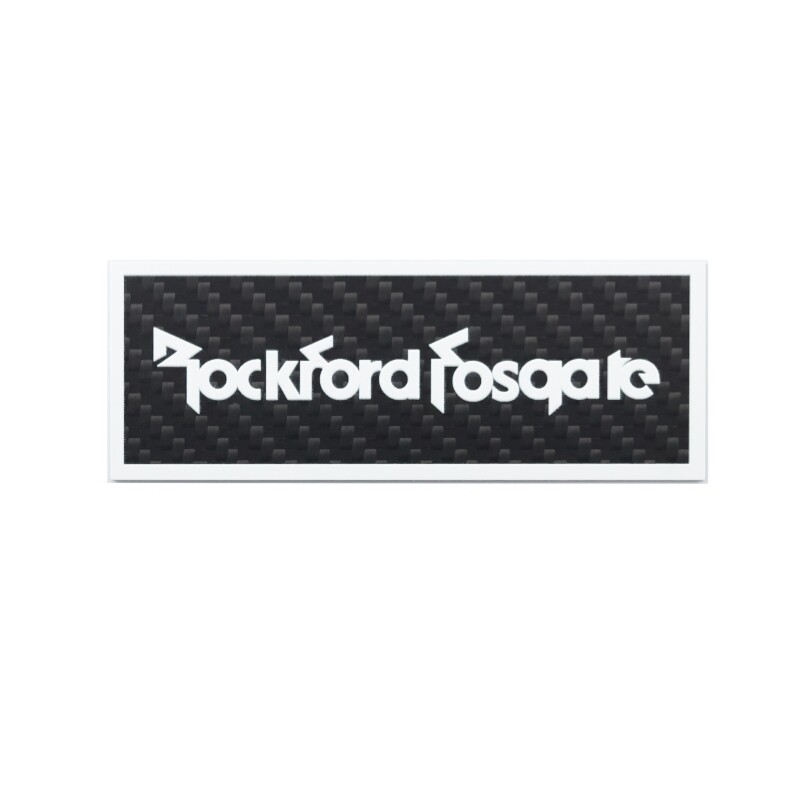 Rockford Fosgate Speaker Custom Made Badge carbon fibre 106mm(4.17″)X39mm(1.54″)