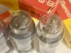 Philips EL 37 Matched Quad Power Tubes Black Base Double OO For Leak Quad Audio