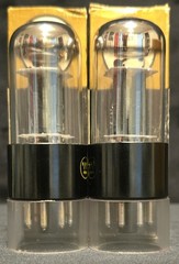 WESTINGHOUSE 6SN7 GTB TUBE 1963 TOUGH DOGS 2 HOLE GRAY PLATES MATCHING SET NIB