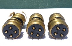 5935-00-376-9334 4-Pin Electrical Receptacle Connector (Lot of 6pcs)