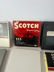 Lot 7 Scoth BASF Reel to Reel Tape Box Magnetic 7″ German Hard Plastic Case