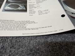 ⭐️ Original Technics SL-1400mk2 Stereo Turntable Dealer Sales Brochure NICE! ⭐️