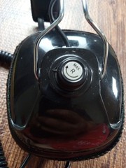 Vintage CALRAD Over Ear Black Stereo Mono Headphones Dual Controls Model 15-135A