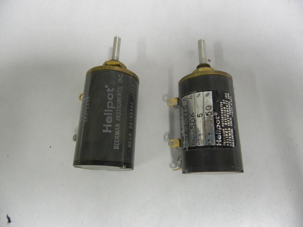 Lot “2” Beckman Helipot Mini Small Precision Potentiometer (A4)