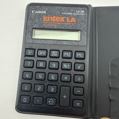 Canon LC-36 Entex LA Vintage Electronic Calculator with Case Taiwan