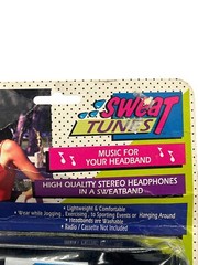 Vtg 80’s Novelty Sweat Tunes Terry Designer Stereo Music For Your Headband RARE