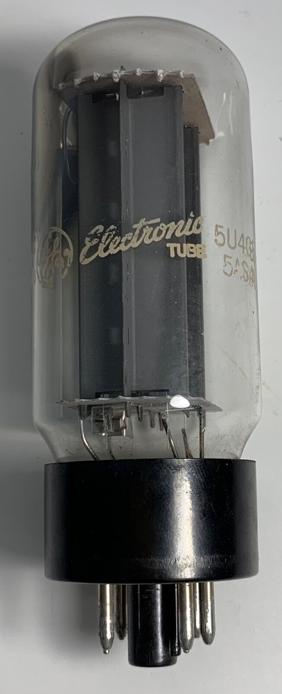 * GE 5U4GB 5AS4A Black Plate VACUUM TUBE