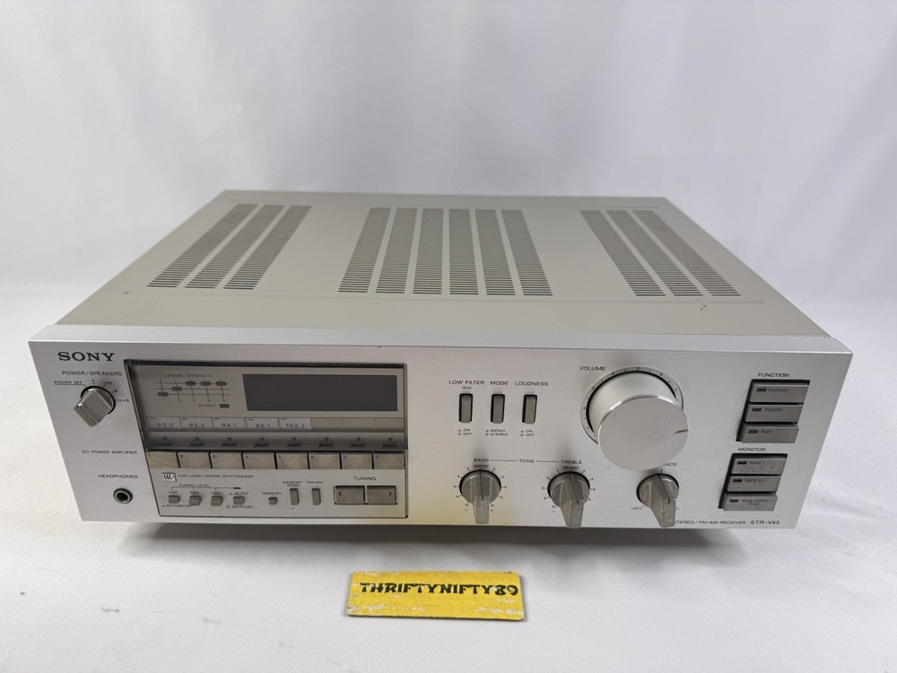 Vintage 1981 SONY Stereo Receiver STR-V45 Am Fm Aux Phono 40w Clean 👍