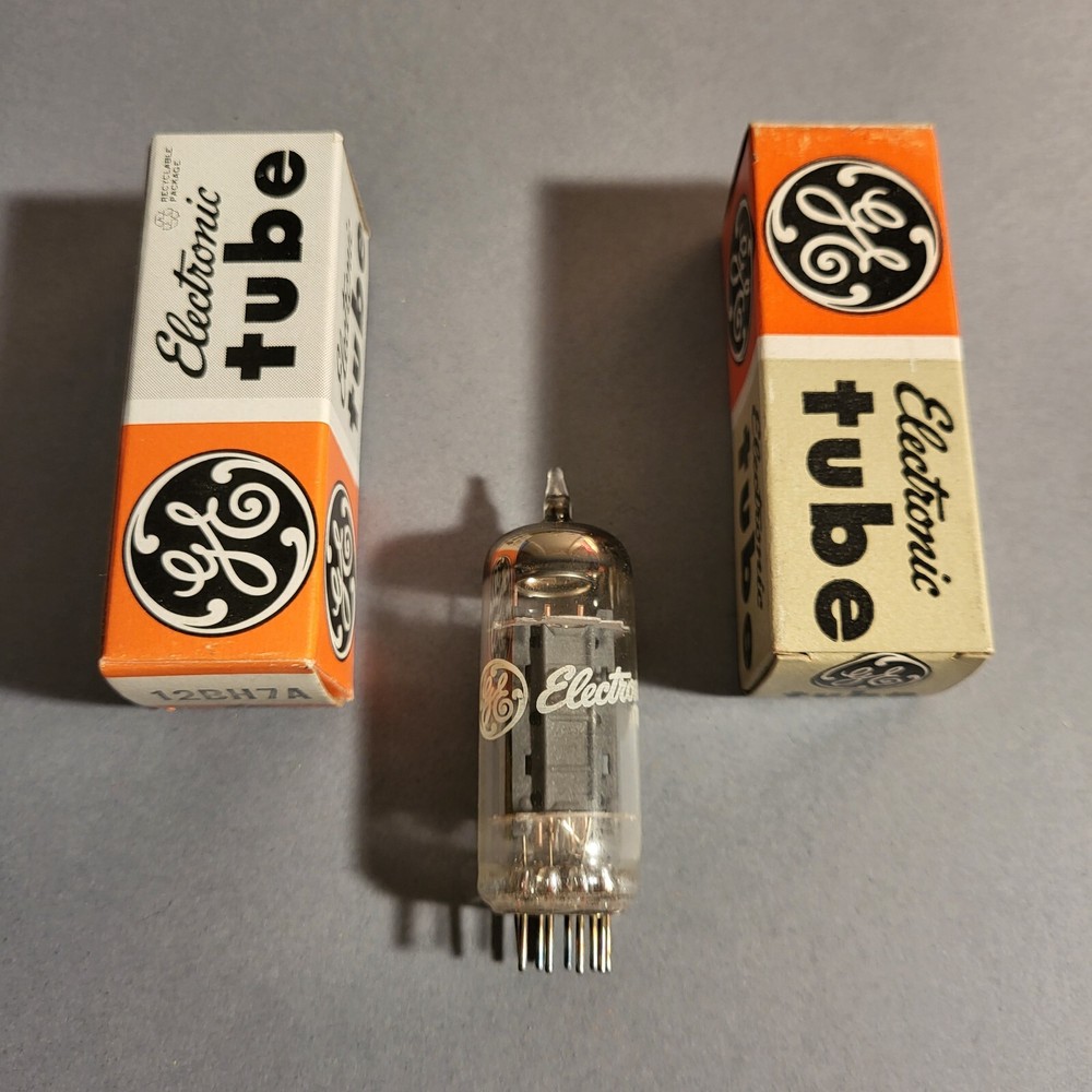 TWO – GE NOS 12BH7 12BH7A Tubes for McIntosh MC30 MC240 MC275 – W original box