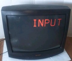 Vintage Sharp 25J-M100 CRT TV Retro Gaming Television No Remote 1997