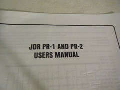 User Manual for JDR ISA Circuit Microdevices PR-1 PR-2