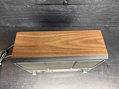 Vintage General Electric #7-4140A AM/FM Radio Faux Wood Grain Working