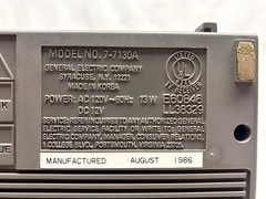 Vintage General Electric GE Portable TV Model 7-7130A 1986 WORKING Clean!