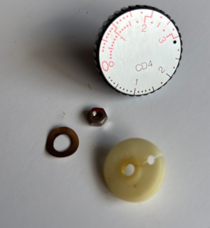 Dual 1229Q Vintage Stereo Turntable Original Anti-Skate Knob Assembly