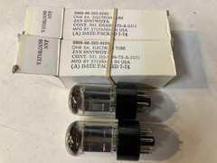 Sylvania JAN 6SN7WGTA Black Plate NOS matching date pair Tested USA