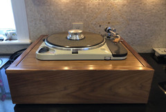 Thorens TD 124 Turntable SME 9″ Tonearm 78/45/33 rpm Custom Platter Wood Plinth