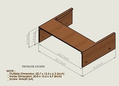 Pioneer SX-1050 Wood Case –Charcoal Grey Oak Finish-10 Year Warranty
