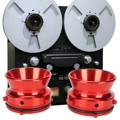 1 Pair NAB Hub Adapters Professional Polished Aluminum Reel To Reel Tape Opener