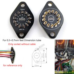 1X IN14 IN-14 Gold Plated Tube Socket Nixie Colck Tube Base Tube Fixer Assembled