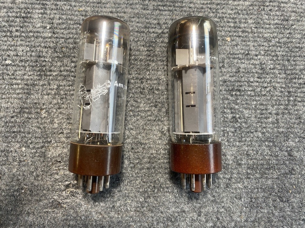 Matched Pair EL34 / 6CA7 Vacuum Tubes Test on Maxi-Matcher 2 Amperex Holland NOS