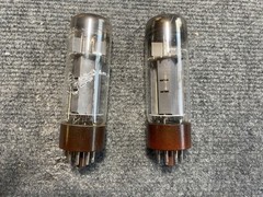 Matched Pair EL34 / 6CA7 Vacuum Tubes Test on Maxi-Matcher 2 Amperex Holland NOS