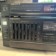 Vintage Scott Stereo Tuner T1210 & Graphic Equalizer A1110 TESTED working System