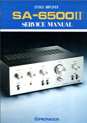 Pioneer SA-6500 II Amplifier Service Manual (In Color) – SA-6500II