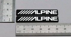 Alpine Speaker And Equipment Badge Logo Emblem Premium Silver Pair With Adhesive