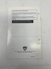 NADY PEM-800 UHF Personal In-Ear Monitor System Owner’s Manual Guide Booklet