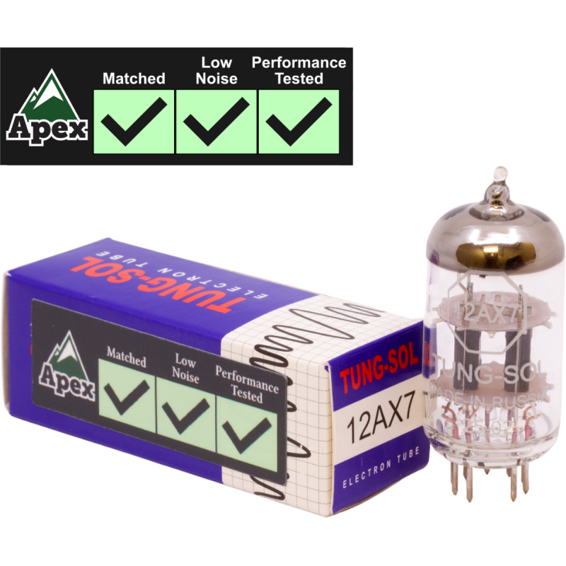 12AX7, Tung-Sol, Apex Performance Vacuum Tube, Matched & Performance Tested