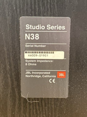 Vintage JBL N38 Studio Series Floor Speakers 32″ 3 Way Pair Set of 2 Tested