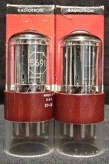 RCA 5691 6SL7 GT TUBE 1957 10,000 HOUR RED BASE PERFECT MATCHING SET NIB