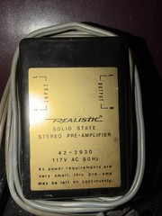 Vintage Realistic Solid State Stero Pre-Amplifier 42-2930