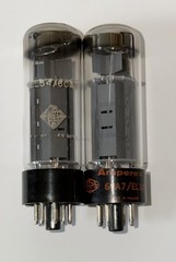 Matched Pair Matsushita EL34/6CA7 Tubes Labeled Amperex & Telefunken Test EX!!