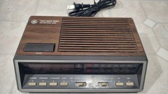 GE Digital Clock Radio Wood Grain General Electric 7-4616B AM/FM Tested (Video)