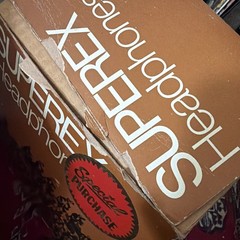 Vintage SUPEREX Professional SST Stereo Headphones Stereophones With Box