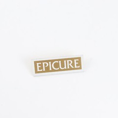 Epicure Speaker Logo Badge Emblem Custom Made 38mm(1.49″)X12.5mm(0.47″) GOLD