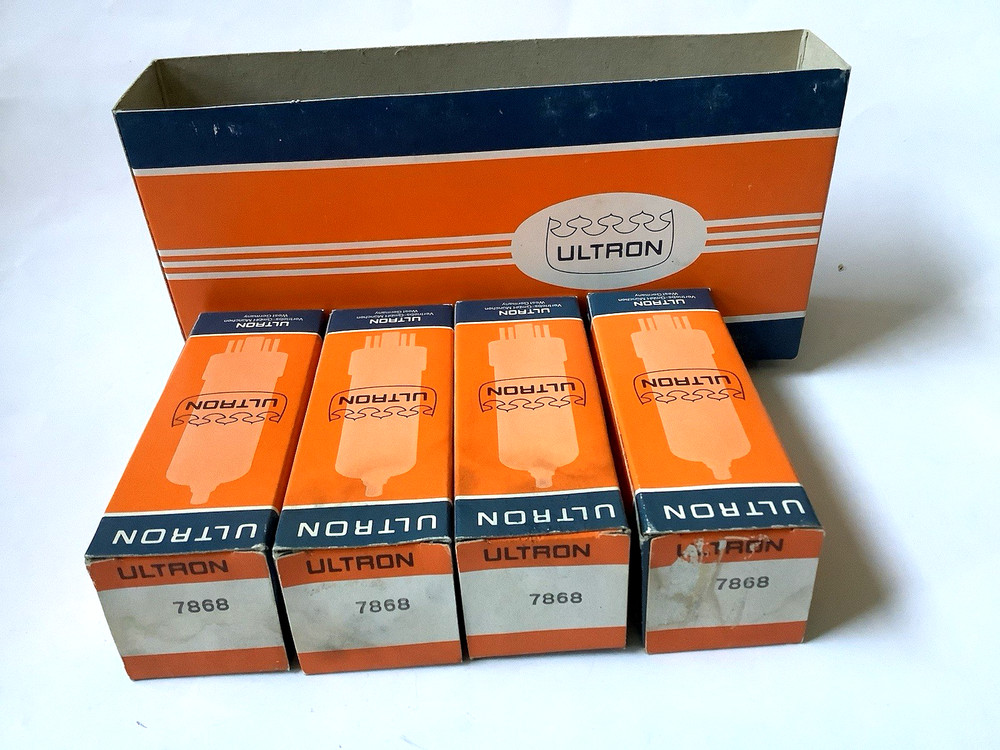 (4) Ultron 7868 Tube NIB USA Tip Top For Fisher 400 Or 500c 7591A With Converter