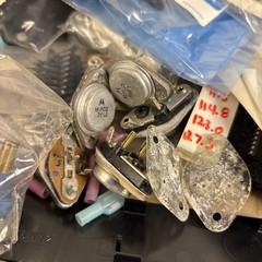Large Lot of VTG Electronic Parts Meters, Pots, ICs, Transistors, Motorola