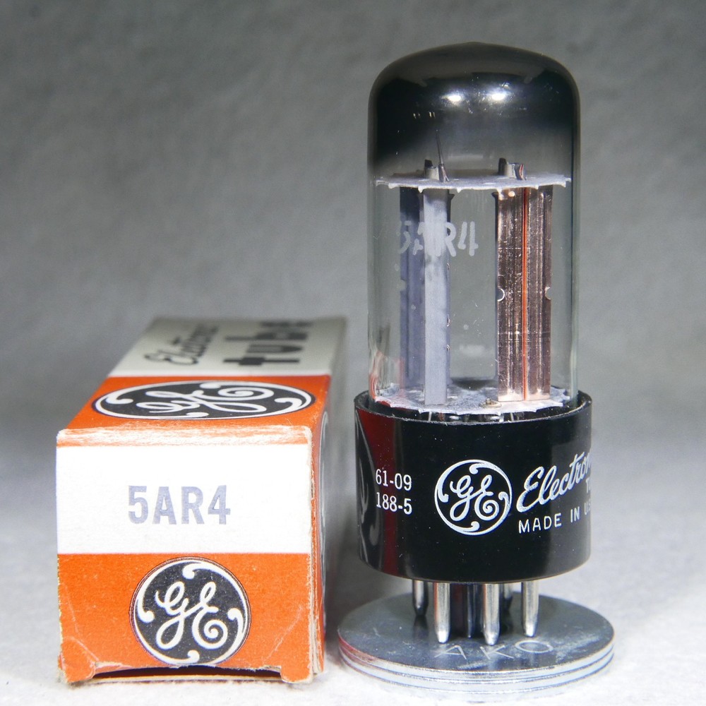 NOS/NIB GE GZ34/5AR4 O-Getter Rectifier Vacuum Tube Made in USA 1961