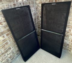 Pair (2) Sony U80 Floor Speakers Grilles Covers