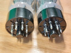 Closely Matched Pair of GE 6CA7 EL34 NOS NIB Vacuum Tubes #1