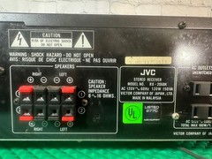Vintage 1990s JVC 2 Channel AM/FM Stereo Receiver RX-206. NOT TESTED PARTS ONLY