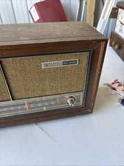 Vtg GENERAL ELECTRIC DUAL SPEAKER AM/FM Tube RADIO MODEL T1243B Does Not Work