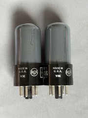 Pair RCA 6V6GT/G VT-107-A Tubes smoked glass matched V3E WWII Signal Corps 1945