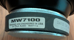Polk Audio MW7100 Woofer / LS 50 and Others / Excellent Condition