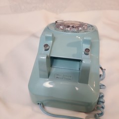 Lt Blue Rotary Dial Desk Phone by Bell Systems Western Electric 2-66 USA CD 500